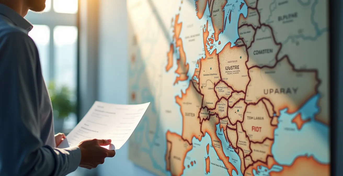 Optimierte Lieferroute auf Deutschland-Karte mit Zeitfenstern und Verkehrssituation