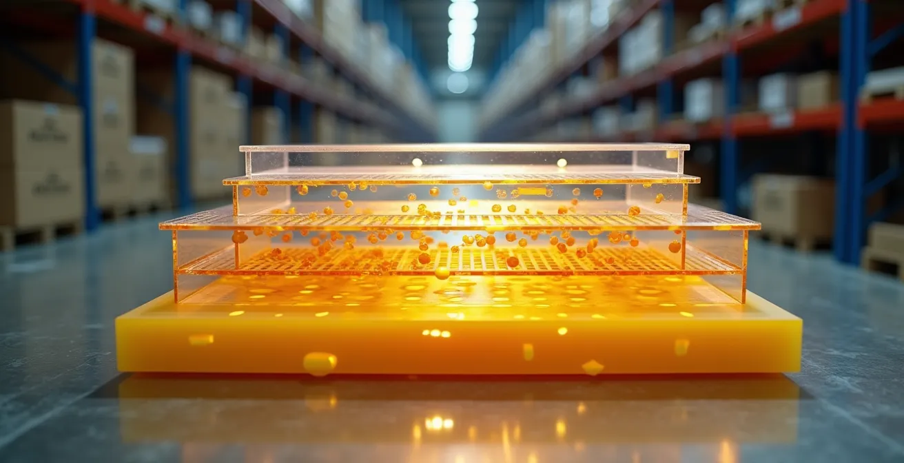 Mehrschichtige Sicherheitssysteme mit Bodenmarkierungen und Barrieren im Lager