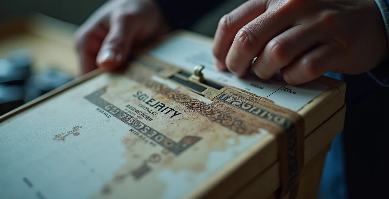 Sicherer Transport versiegelter Dokumente mit Übergabekette