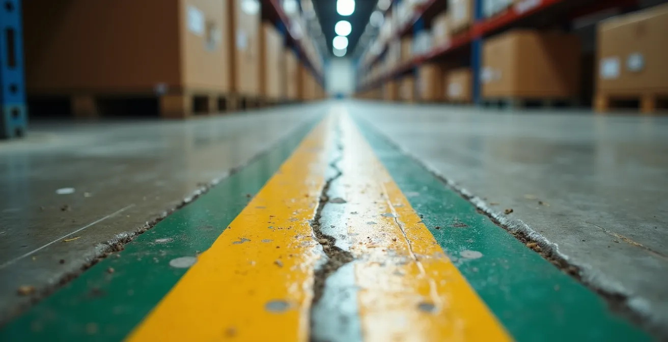 Digitale Wärmebildkarte zeigt optimierte Laufwege im Lagerlayout