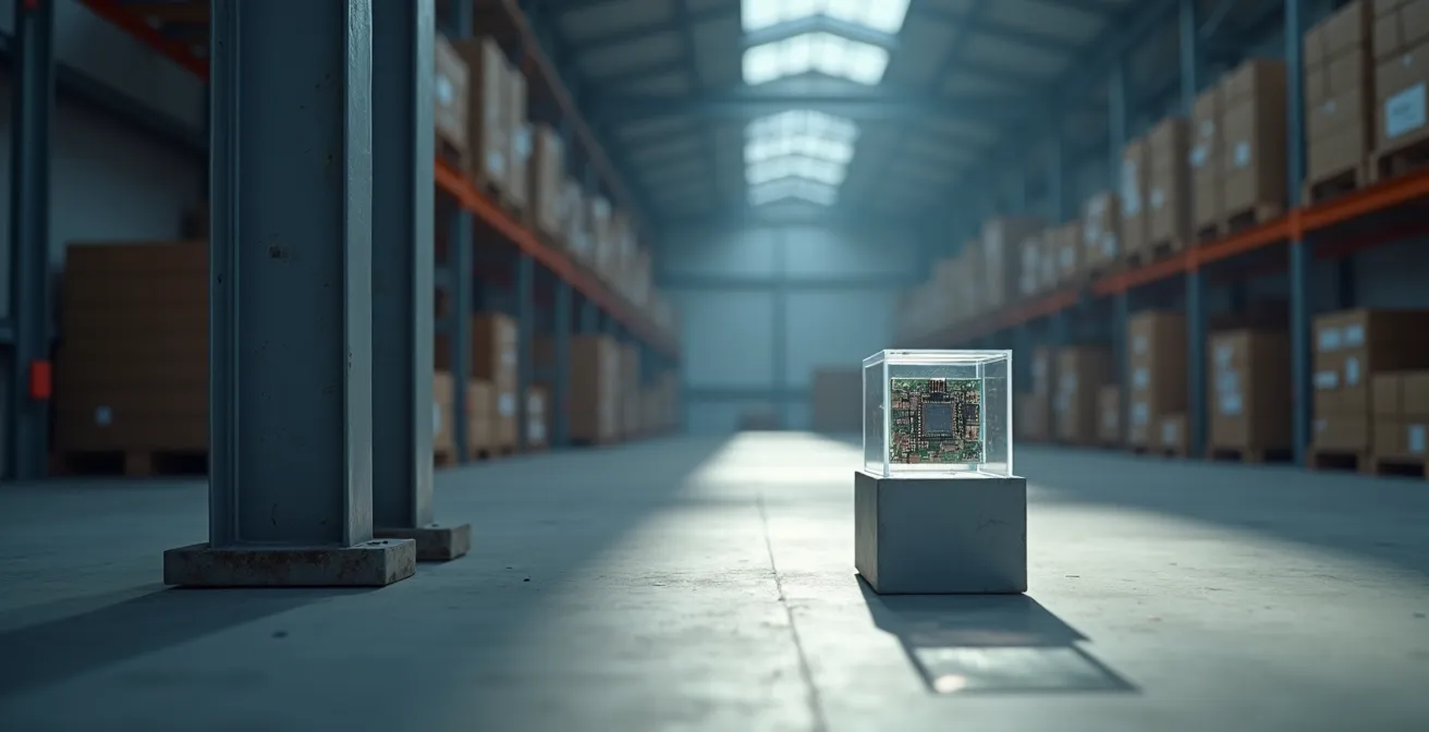 Visuelle Gegenüberstellung der Haftungslücke bei leichten, teuren Gütern im Vergleich zu schweren, günstigen Gütern.